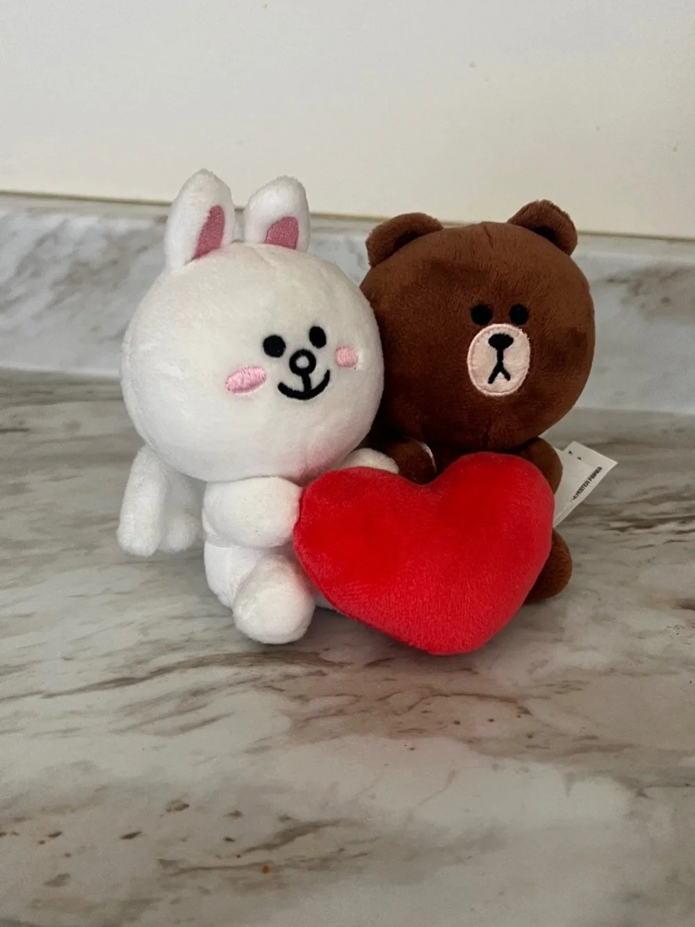 🪞 Line Friends bunny and bear angel wings hear duo plush doll